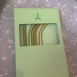 Jeffree Star green metal straws